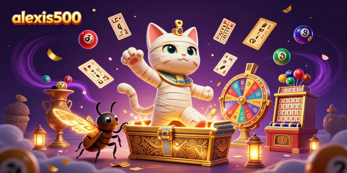 Engage with alexis500's thrilling gaming adventure featuring a mummy cat and dynamic casino elements.