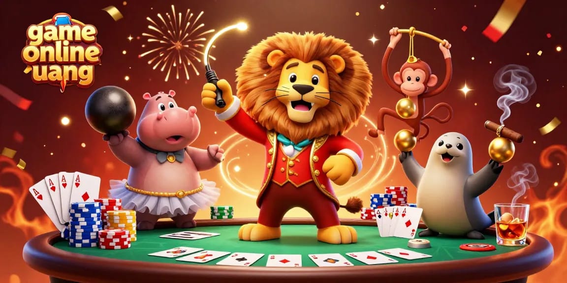 Menghasilkan uang dengan game online penghasil uang yang penuh aksi dan karakter ceria di kasino.
