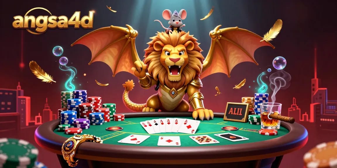 Engage with the thrilling angsa4d realm of triumphant winnings featuring a chimeric champion in golden glory.