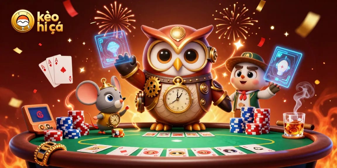 Explore winning strategies with kèo nhà cái in a vibrant casino scene filled with card games.