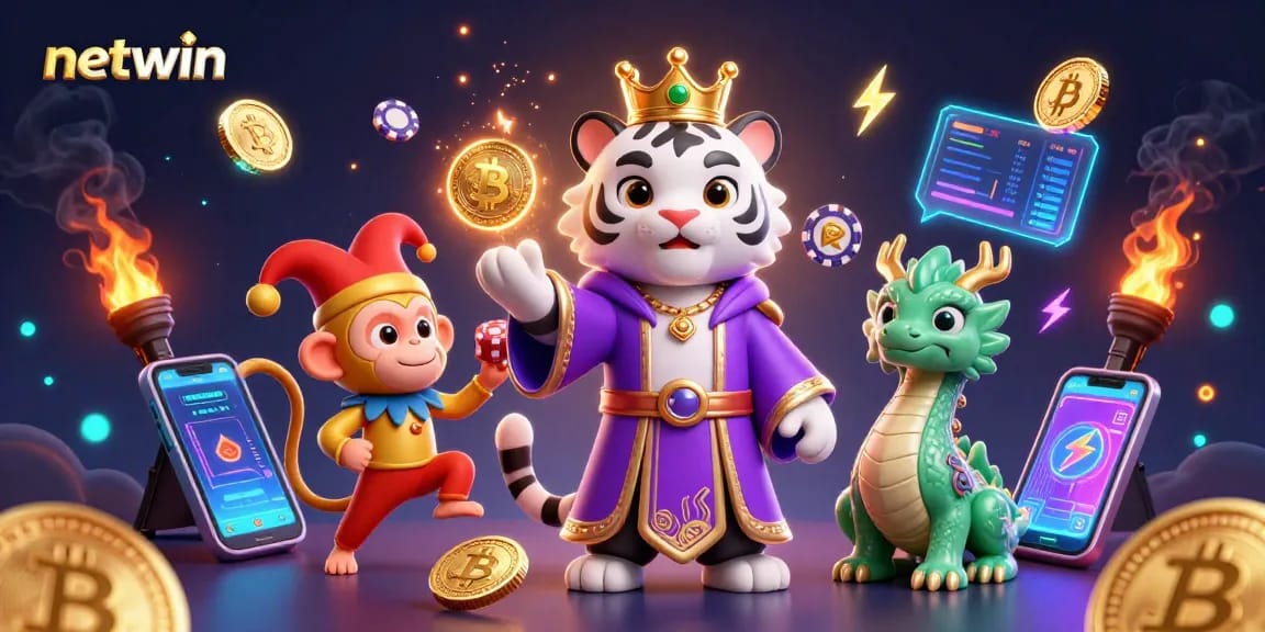 Experience the thrill of netwin casino with enchanting characters and exciting elements in a vibrant scene.