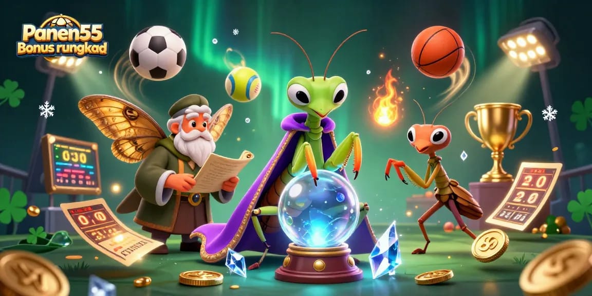 Engage with Panen55 Bonus rungkad through a mystical 3D casino scene full of excitement.