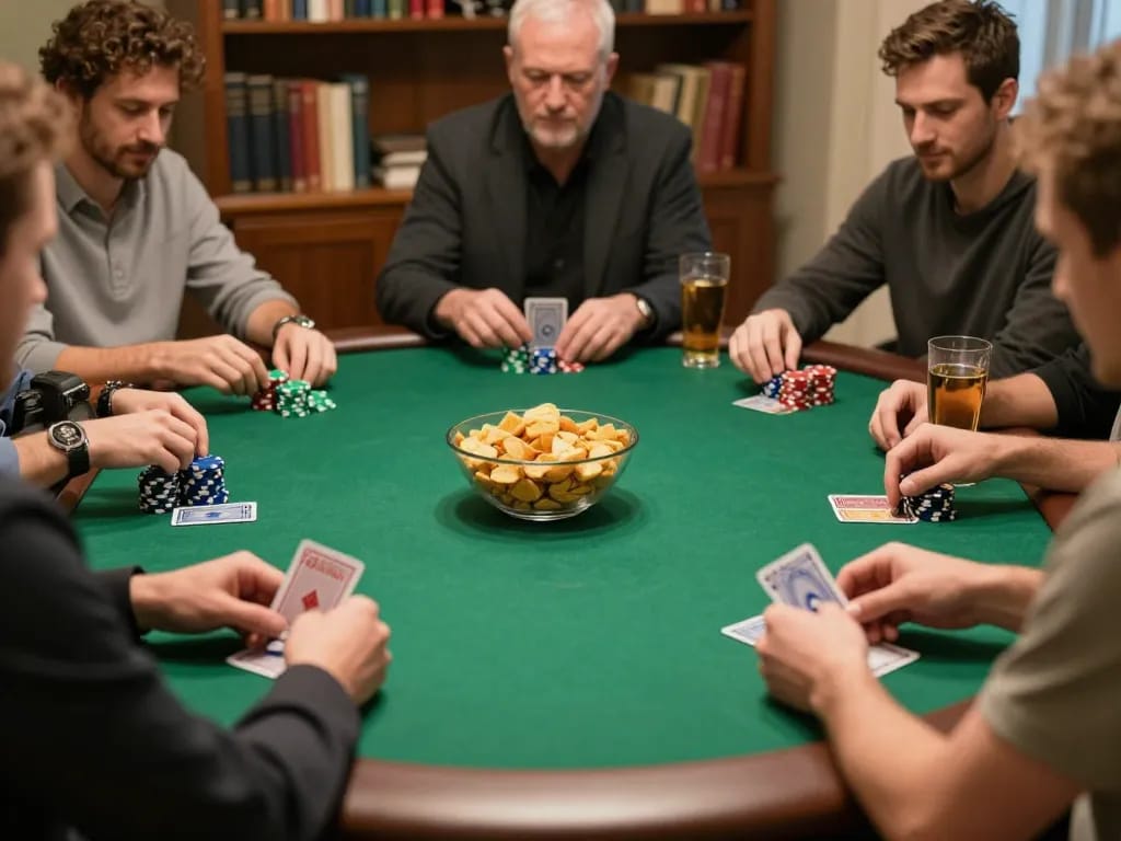 Players enjoying an engaging poker night while strategizing with 789P's insights