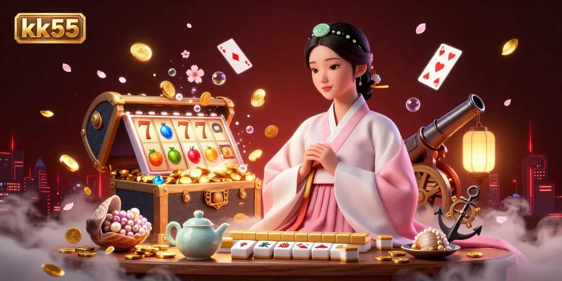 Engage with high-stakes gaming action at kk55 featuring vibrant slot reels and dynamic casino elements.