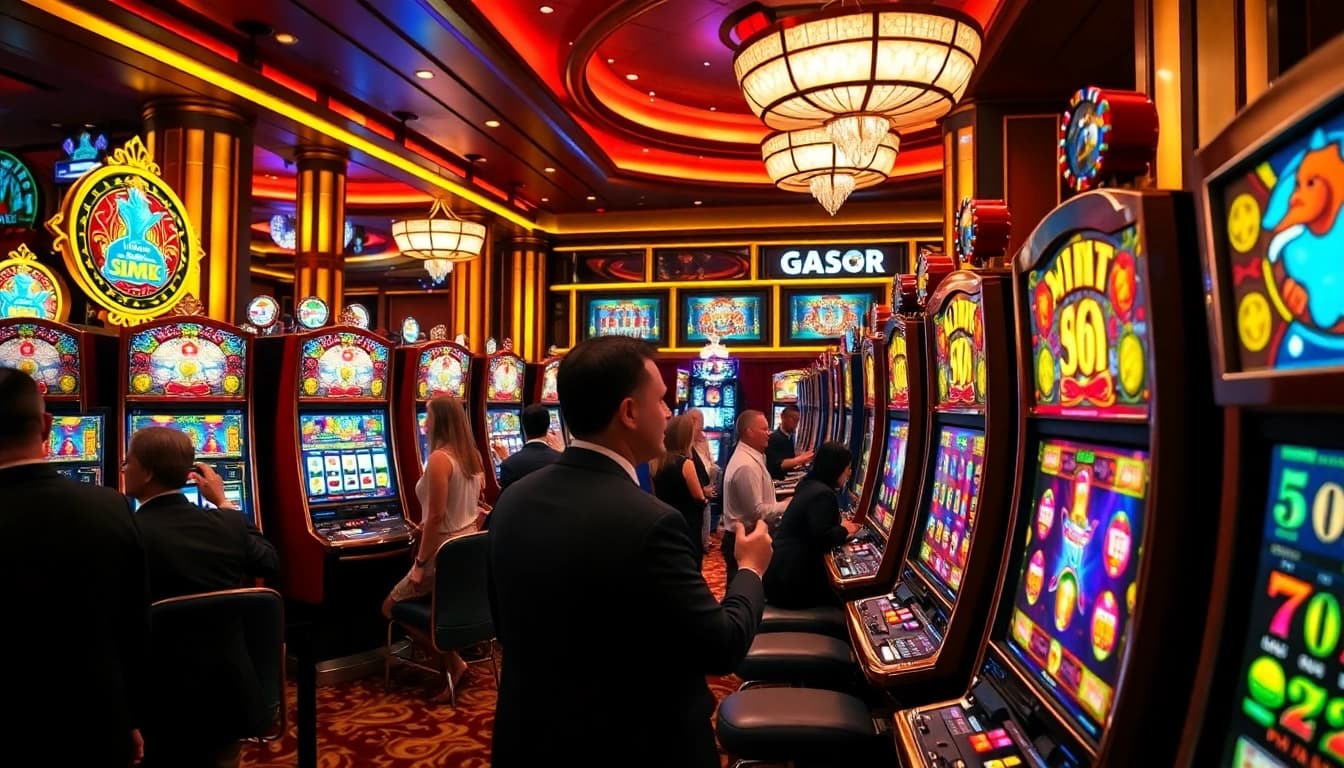 Spin and win on vibrant Slot gacor machines at a lively casino.