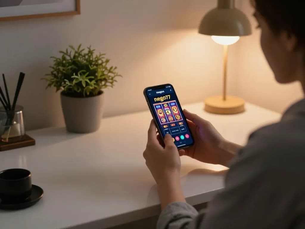 Experience thrilling gameplay on the nego77 app, immersing in virtual slots and graphics