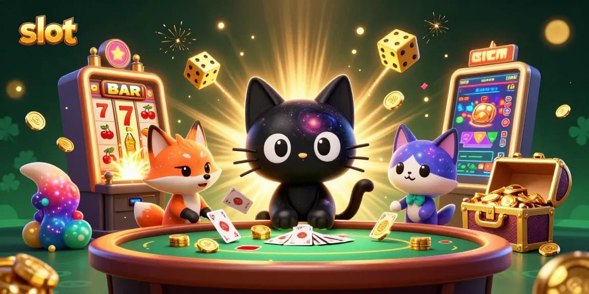 Tarik jackpot menarik di slot dengan kucing hitam galaksi di kasino yang meriah