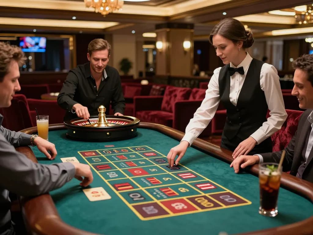 Players engaging at the roulette table at SC88 casino, capturing excitement and strategy