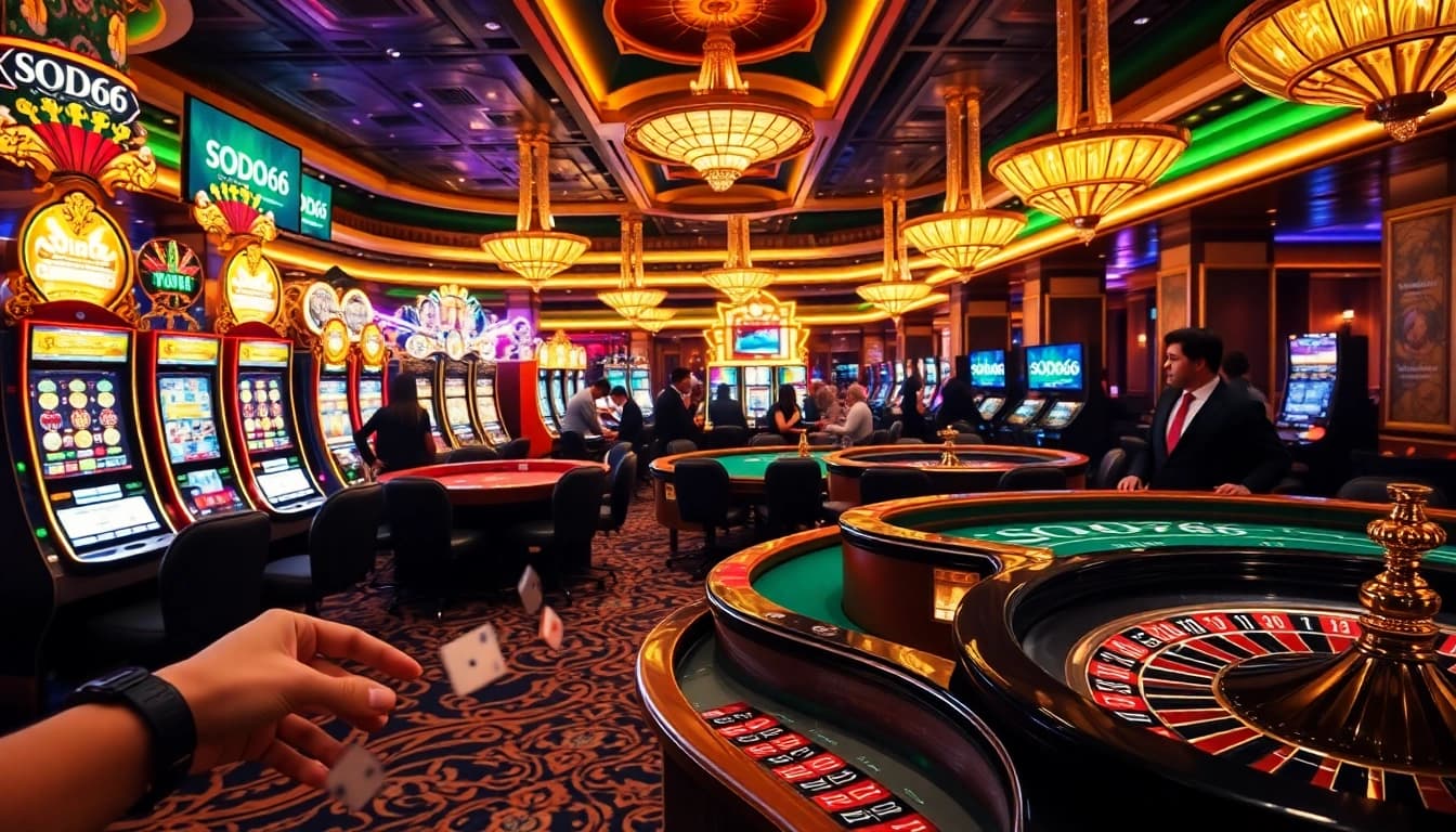 Experience the thrill of SODO66 with exciting casino games and vibrant betting action.