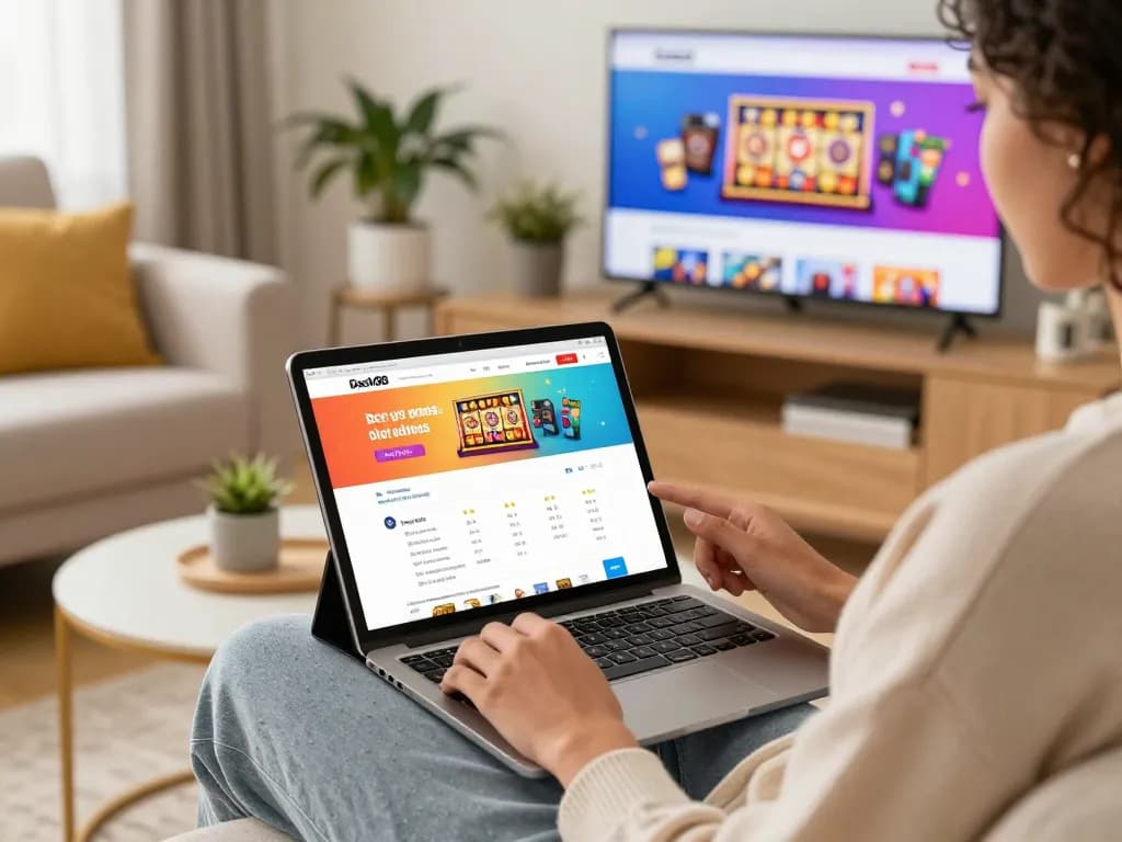 Engaging Dash88 online shopping scene with vibrant slot promotions and customer reviews.
