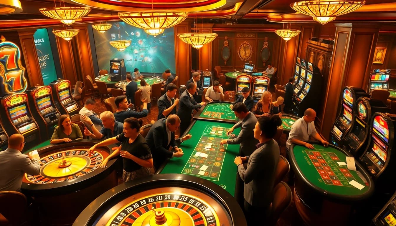Experience thrilling gameplay at https://b52gamee.com/ while placing bets at a lively casino atmosphere.