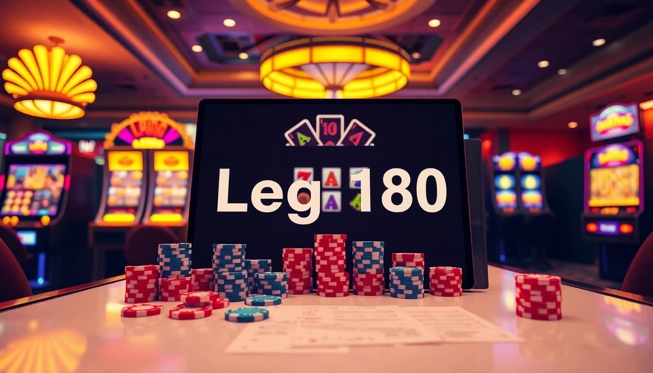 Experience the excitement of lego138 login with vibrant, engaging casino visuals showcasing slot machines and poker chips.