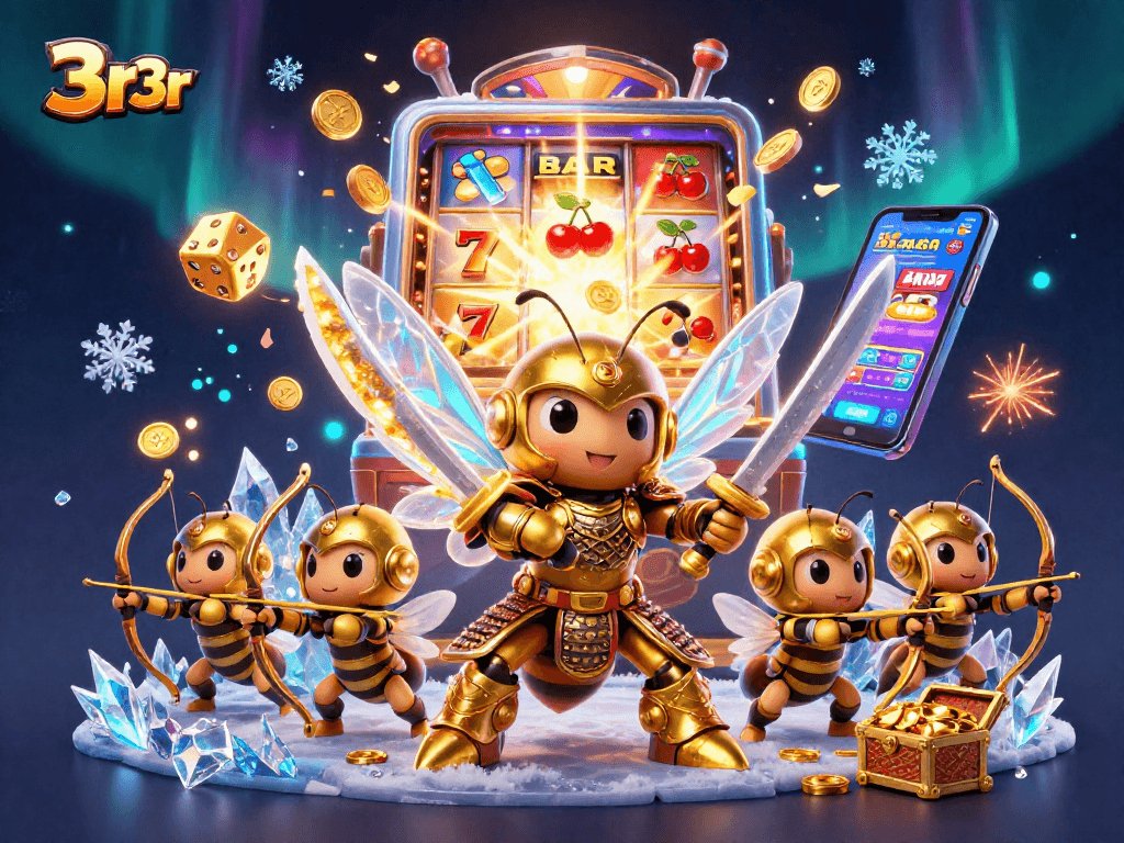 Experience thrilling gameplay with 3r 3r in a vibrant casino-style scene featuring slots and unique rewards.