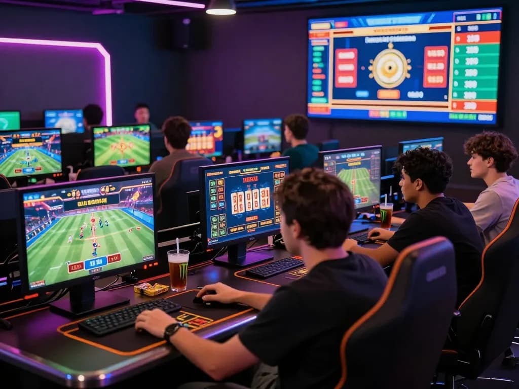 Engaged players on tot88 betting platform showcasing exciting online gambling experience with various gaming options.