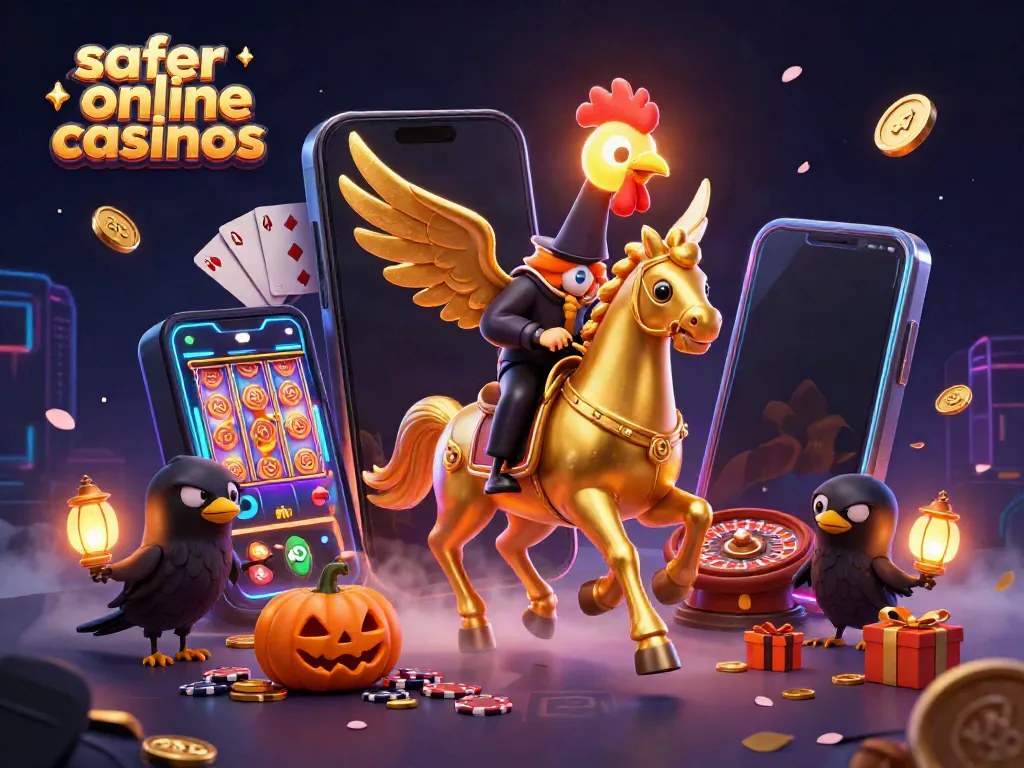 Experience safer online casinos with exciting gaming elements in a magical casino world.