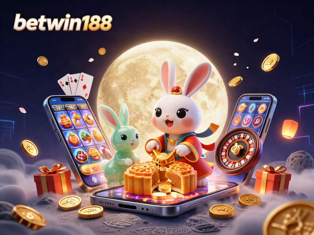 Experience winning thrills with betwin188 amidst vibrant casino elements and lunar magic.