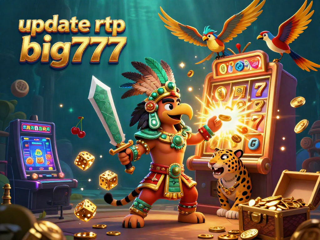 Experience the excitement of update rtp big777 with vibrant characters and dynamic slot elements in a stunning 3D scene.