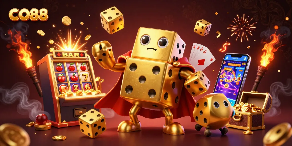 Explore exciting games at CO88 with vibrant casino elements and dynamic characters.