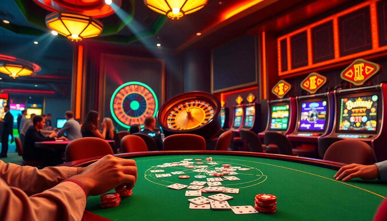 Experience the thrill of rikbet at an exciting casino filled with poker, roulette, and vibrant lights.