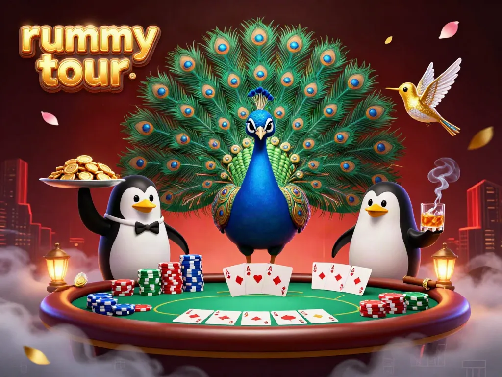 Rummy tour: Nikmati suasana permainan kartu yang menarik sambil bersantai dengan teman.