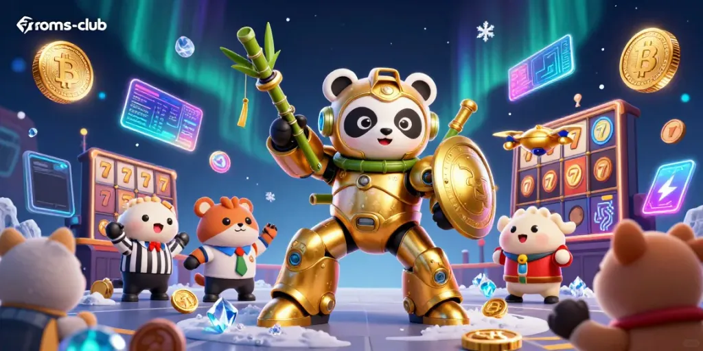 Menangkan hadiah di rooms-club sambil bermain slot dengan panda emas dan robot bambu yang mengesankan.
