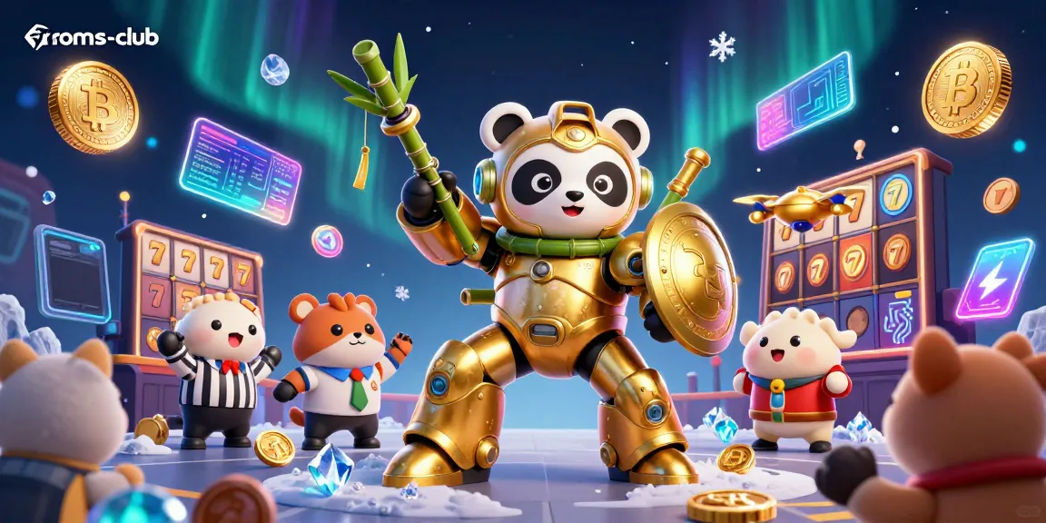 Menangkan hadiah di rooms-club sambil bermain slot dengan panda emas dan robot bambu yang mengesankan.