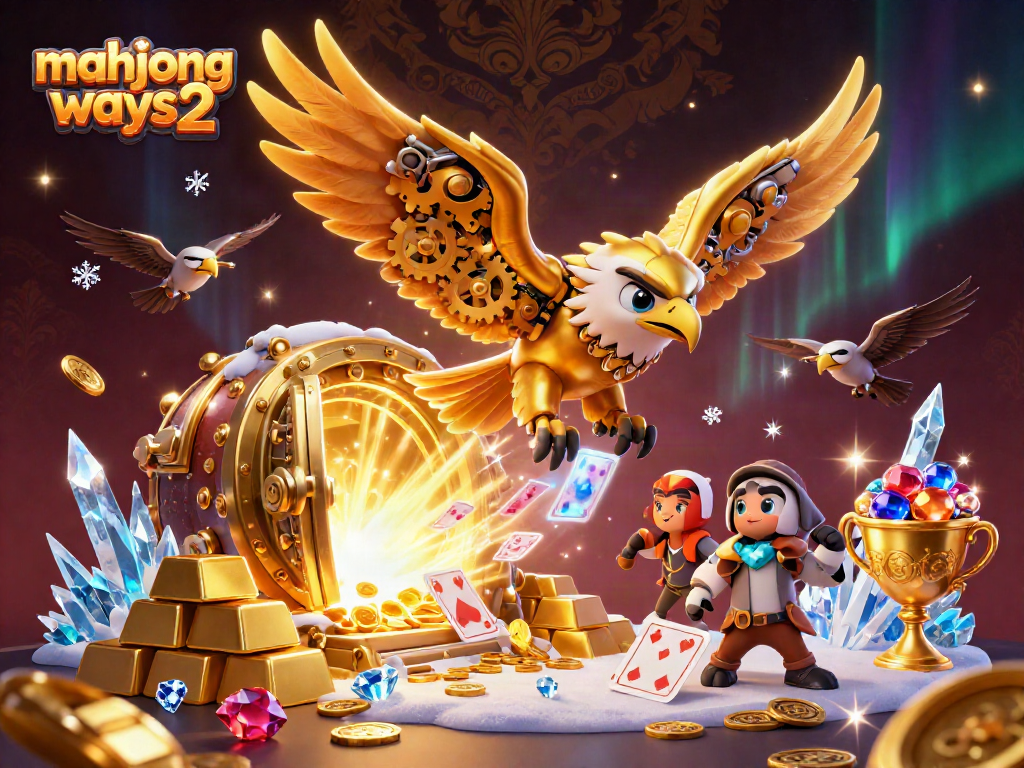 Experience thrilling wins in Mahjong Ways 2 with golden eagles and treasure-filled backgrounds.