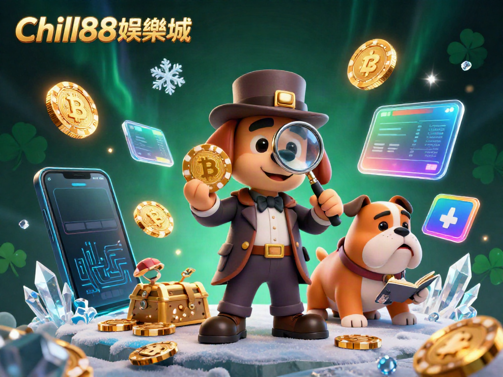 在Chill88娱乐城中，血犬侦探与獾犬伙伴探索金色扑克筹码，发现背后的娱乐秘密。
