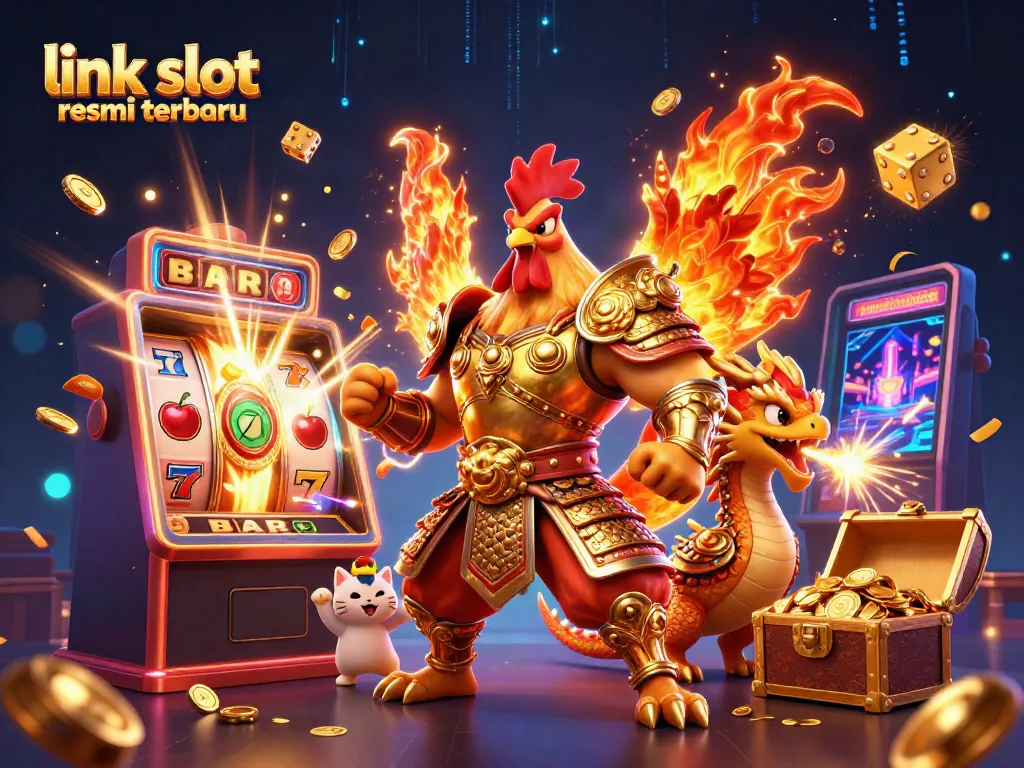Gambang link slot resmi terbaru dengan slot mesin raksasa dan karakter berani di kasino virtual