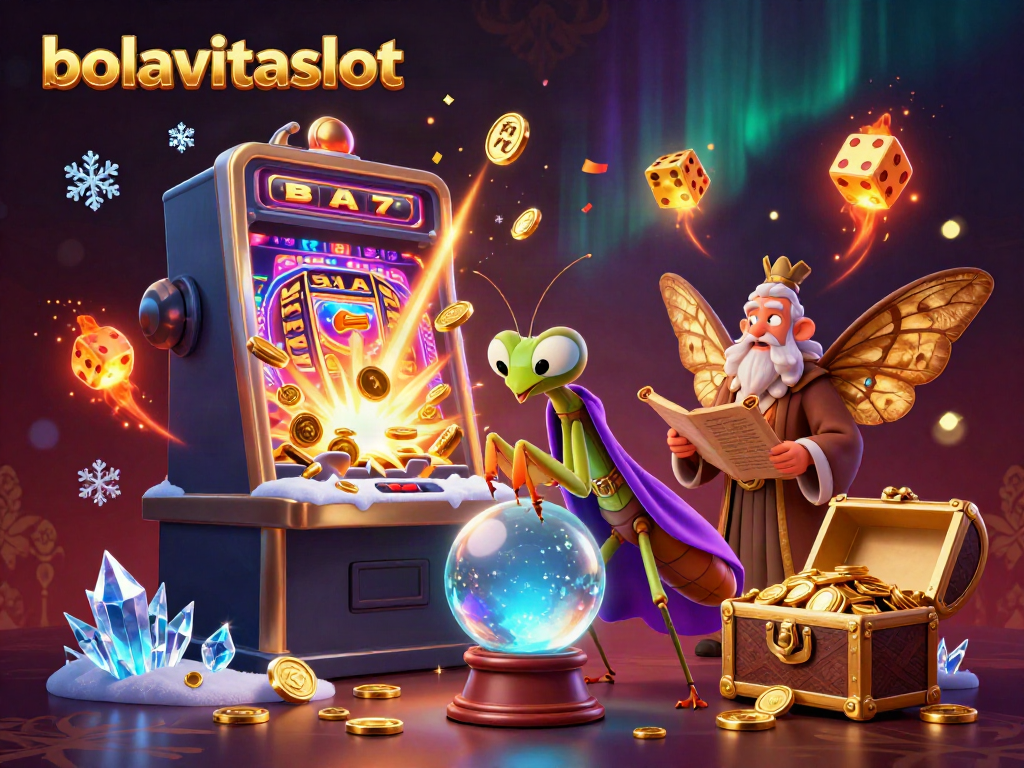 BOLAVITASLOT engaging players with vibrant casino themes and magical elements in a stunning 3D illustration