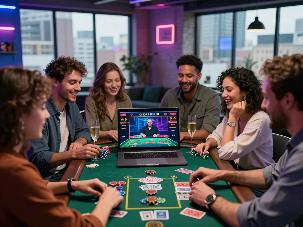 Engaged players participating in 88aa đăng nhập for live casino games, capturing excitement in a stylish urban setting.