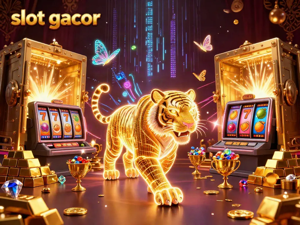 Mainkan slot gacor di kasino digital yang menyajikan pemandangan menakjubkan dengan harta karun emas.