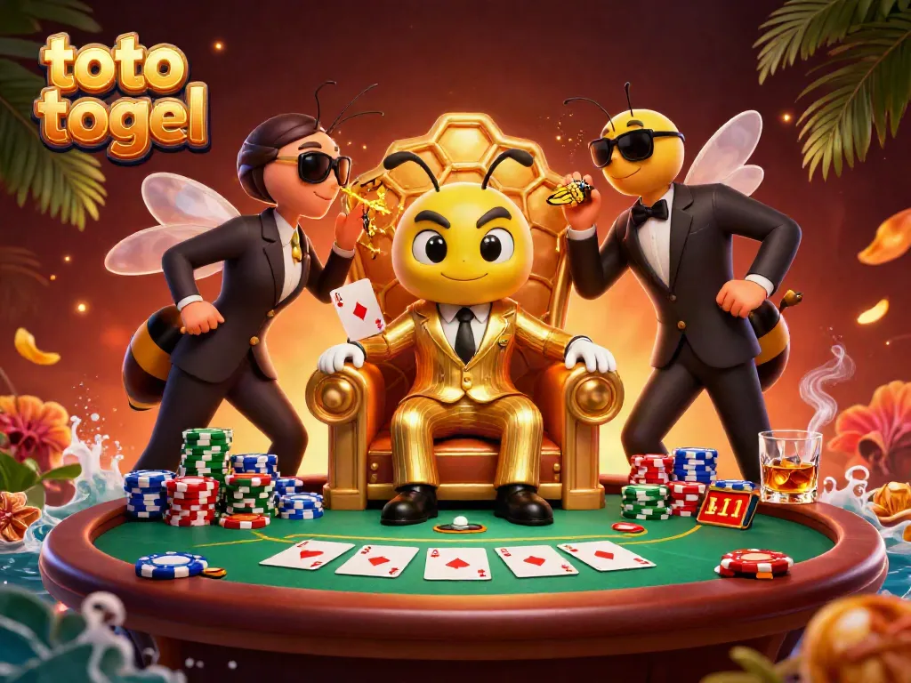 Experience thrilling toto togel action in a whimsical casino scene with animated characters.