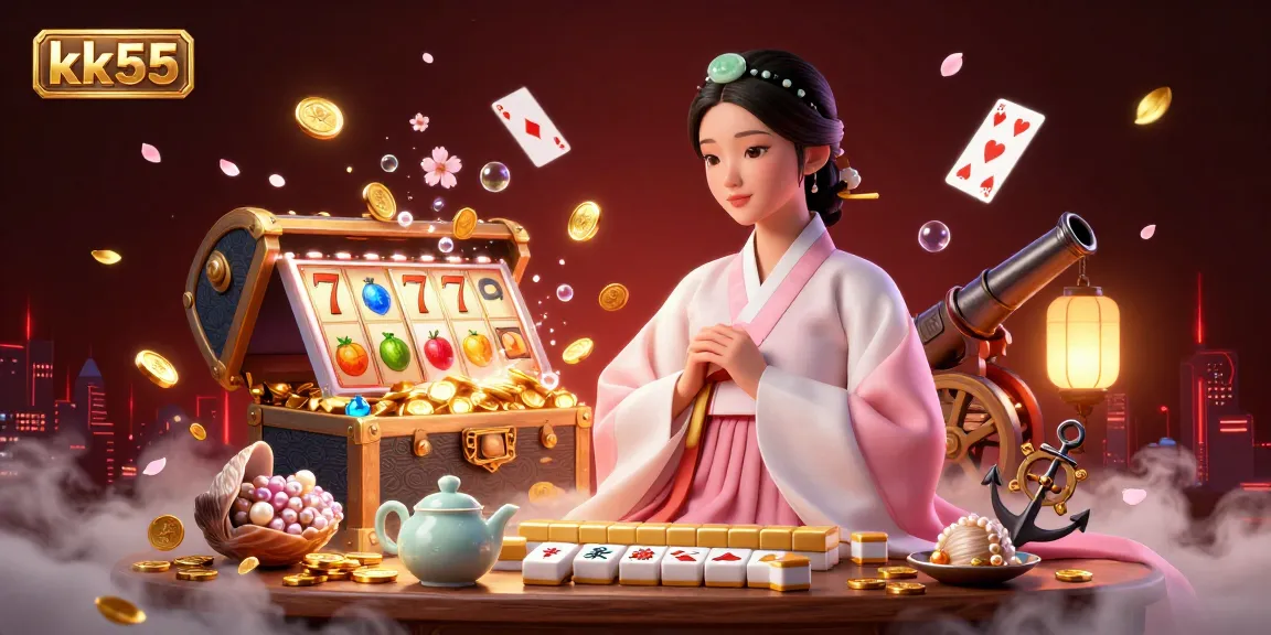Engage with high-stakes gaming action at kk55 featuring vibrant slot reels and dynamic casino elements.