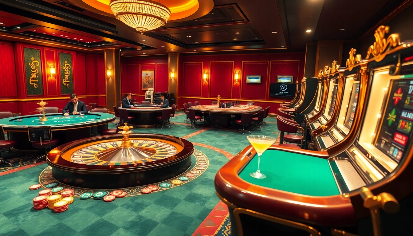 Experience vibrancy at the MB66 casino with thrilling roulette and poker games amidst luxurious decor.