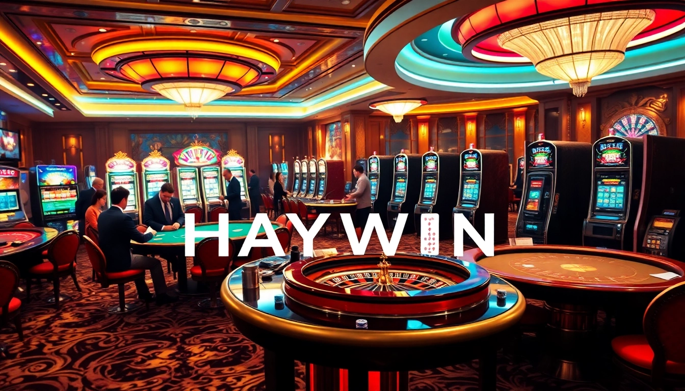HAYWIN showcases an exciting casino experience with players engaged in high-stakes games.
