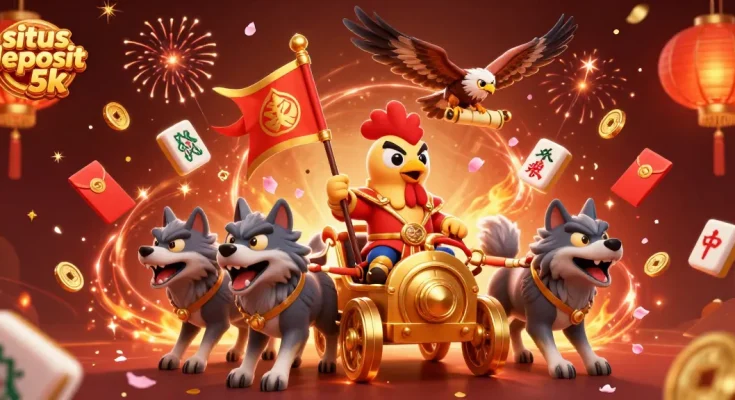 Engage in the exciting world of situs deposit 5k with thrilling casino elements and vibrant characters.